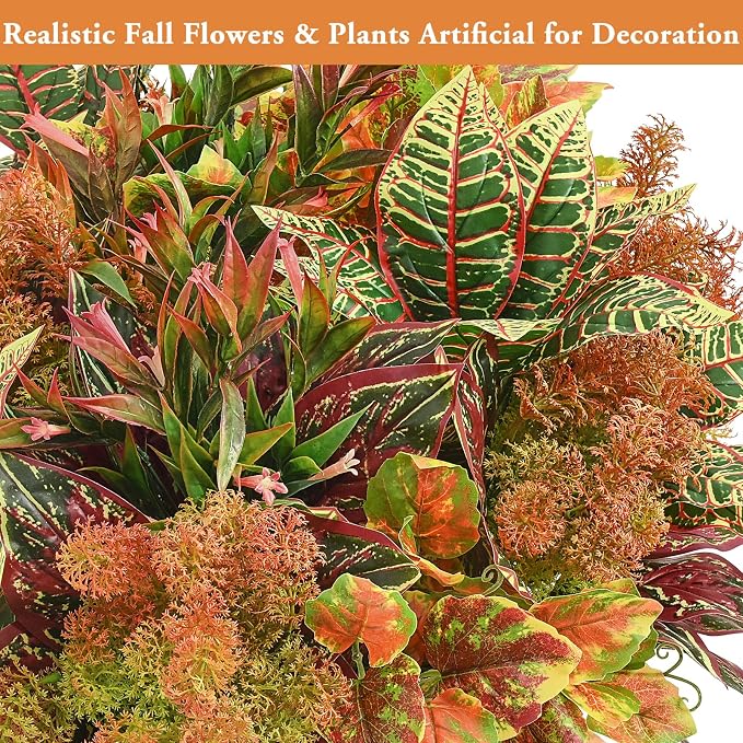 Fall Flowers Artificial for Outdoors, Fake Flowers Fall Greenery for Outside - Image 4