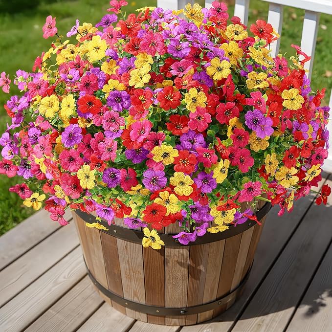 Alupssuc 24 Bundles Artificial Daisy Flowers UV Resistant - Image 3