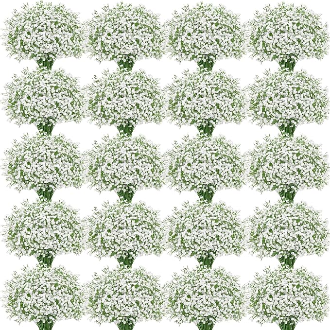 90Pcs Babys Breath Artificial Flowers, Baby Breath Flowers Artificial Bulk | by Yastouay