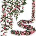 8Pcs x 8.2FT Artificial Flower Garland Floral Rose Vine Decor, Hanging Faux by PONKING