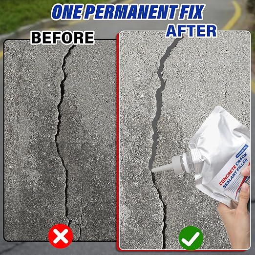 Concrete Crack Filler, 33.8 fl oz Self-Leveling Flexible Repair Sealant - Image 2