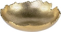 Red Co. 8.75” Gold Moon Decorative, Asymmetrical Torn, Hammered Metal by RedCo