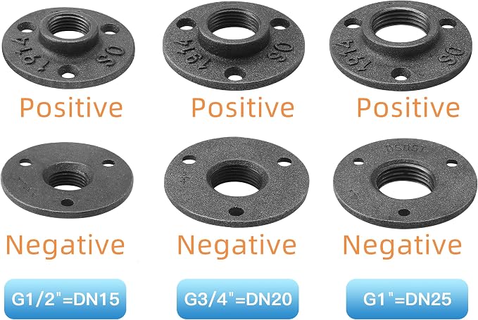1/2" Floor Flange, Home TZH Malleable iron Pipe Fittings - Image 3