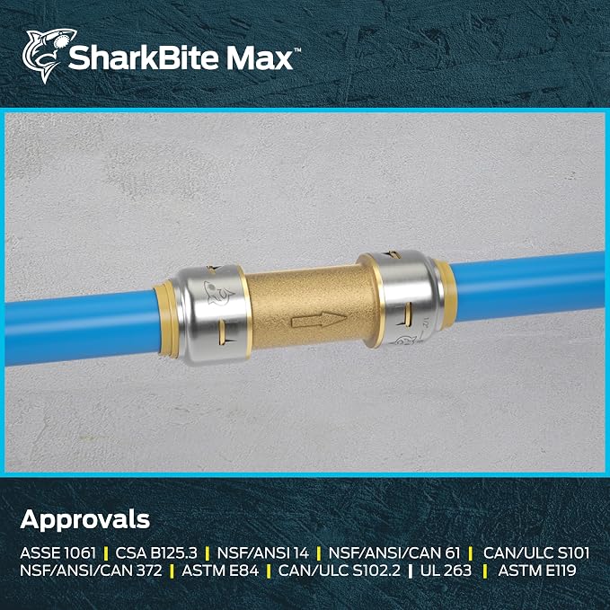 SharkBite Max 1 Inch Check Valve, Push to Connect Brass Plumbing Fitting - Image 6