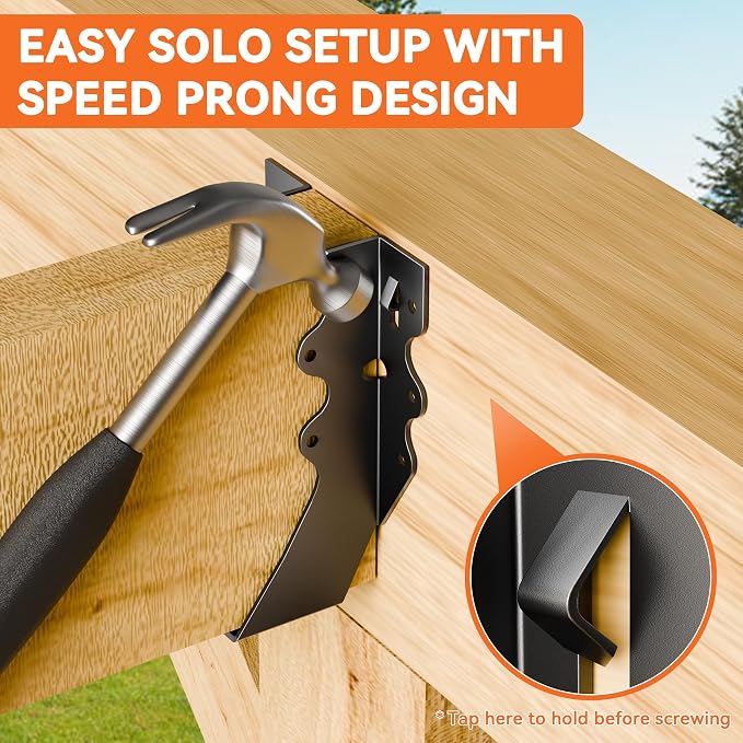 25 Pcs Black 2x6 Joist Hanger, LU26 18 Gauge Double Shear Face Mount Joist - Image 5