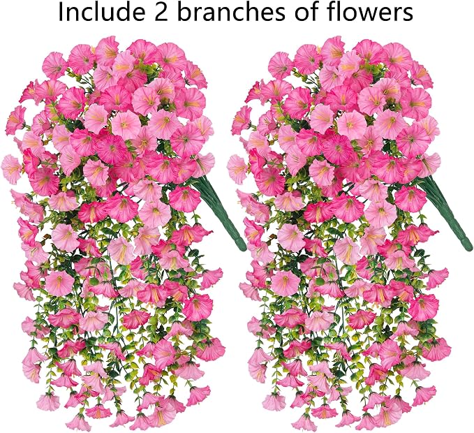 2 PCS Artificial Faux Hanging Flowers Plants - Image 5
