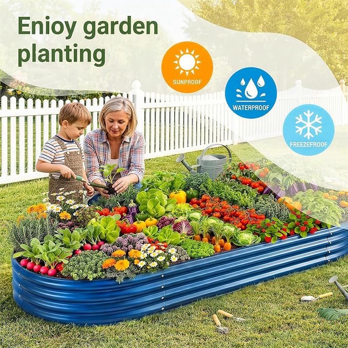 Land Guard 2 Pcs 6ft Metal Raised Garden Bed - Image 6