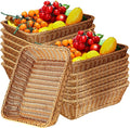 Eccliy 14 Pack Wicker Bread Baskets Woven Serving Basket, 15.8 Inch | Poly by Eccliy