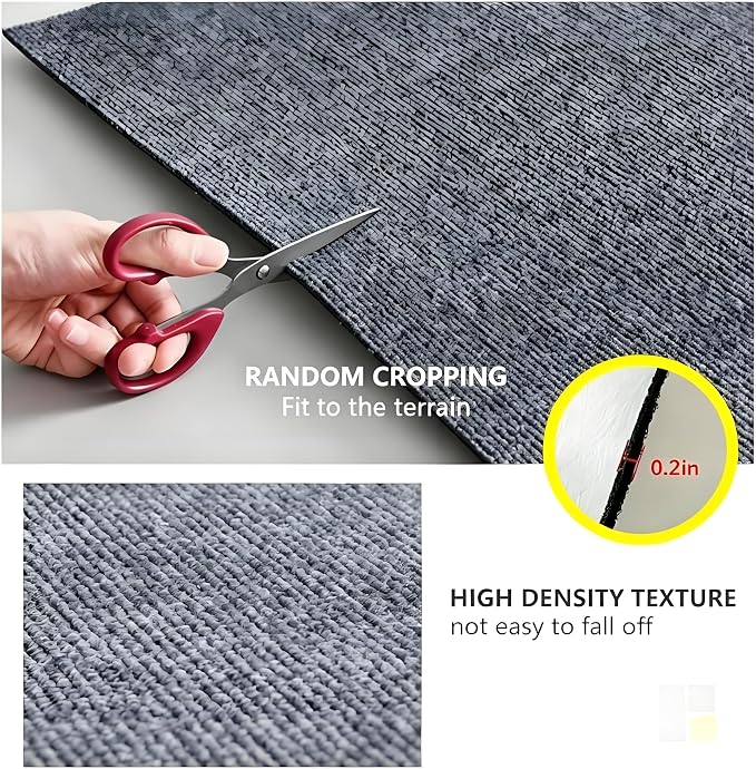 35pc 12" x 12" Self-Adhesive Carpet Tiles, Economical Temporary Flooring - Image 4