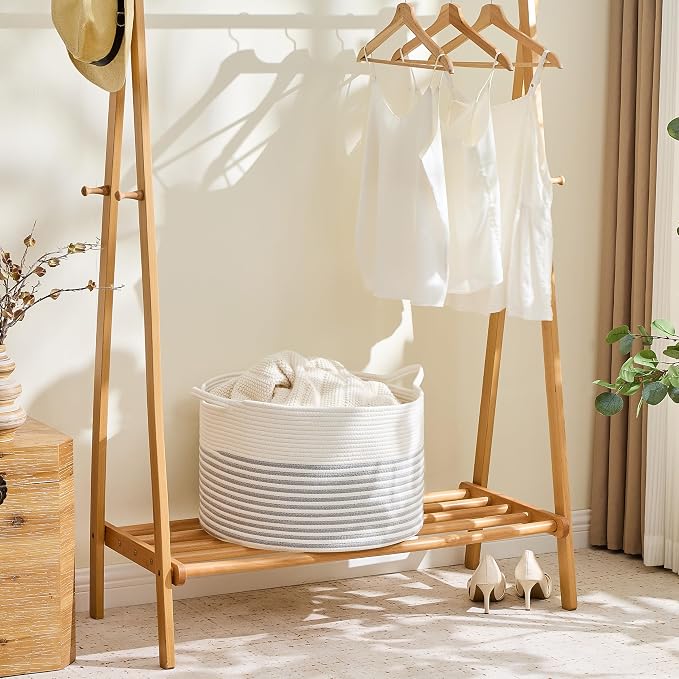 KAKAMAY Large Blanket Basket - Image 5