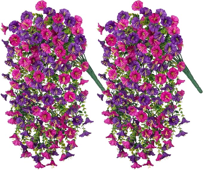 2 PCS Artificial Faux Hanging Flowers Plants - Image 5