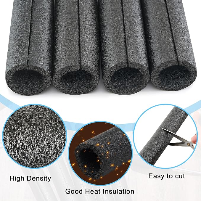 8 Pcs 1 Feet Foam Pipe Insulation Foam Tube Insulating Water Pipe Pool Swim - Image 6