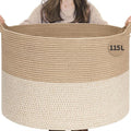 INDRESSME 115L Extra Large Woven Wicker Blanket Basket Living Room | Wicker by INDRESSME