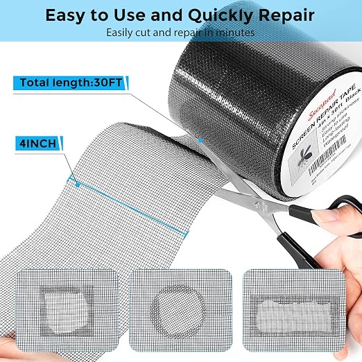 Secopad 4" x 360" Screen Repair Tape, Screen Repair Kit, Quick Repair, Strong - Image 2