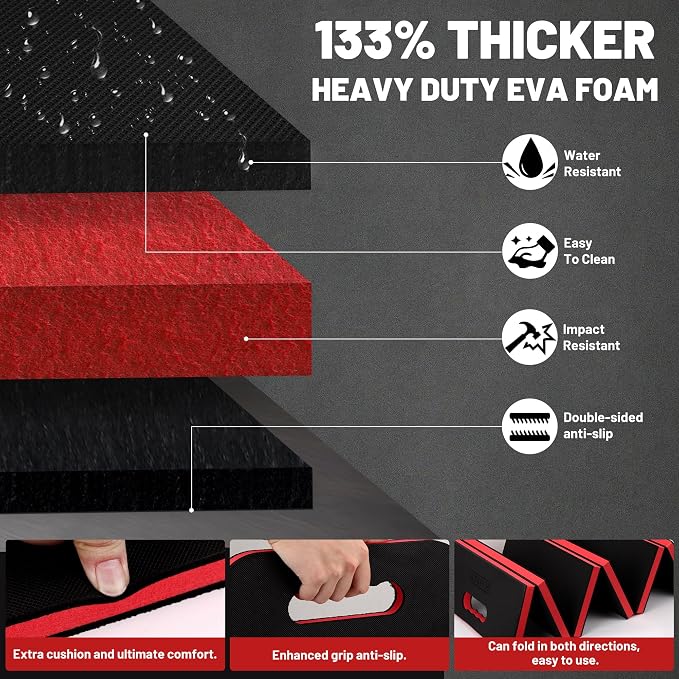Foldable Mechanic Mat Kneeling Pad, 0.9" Extra Thick EVA Foam - Image 3