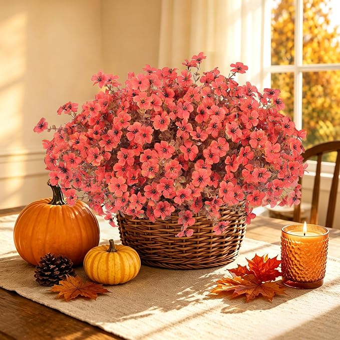 Artificial Faux Mums Flowers Plants - Image 5