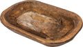Decorative Wooden Dough Bowl Approx 10x14 Inch, Hand Carved Spanish Oak | Made by MainEventUSA