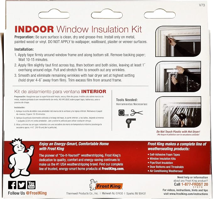 Frost King V73H SHRINK FILM WINDOW KIT, Transparent - Image 3