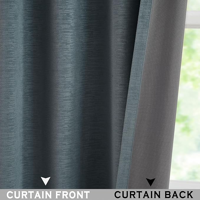 Kayne Studio Storm Blue Soft Velvet Pinch Pleated Curtains 112 Inches Long | - Image 6
