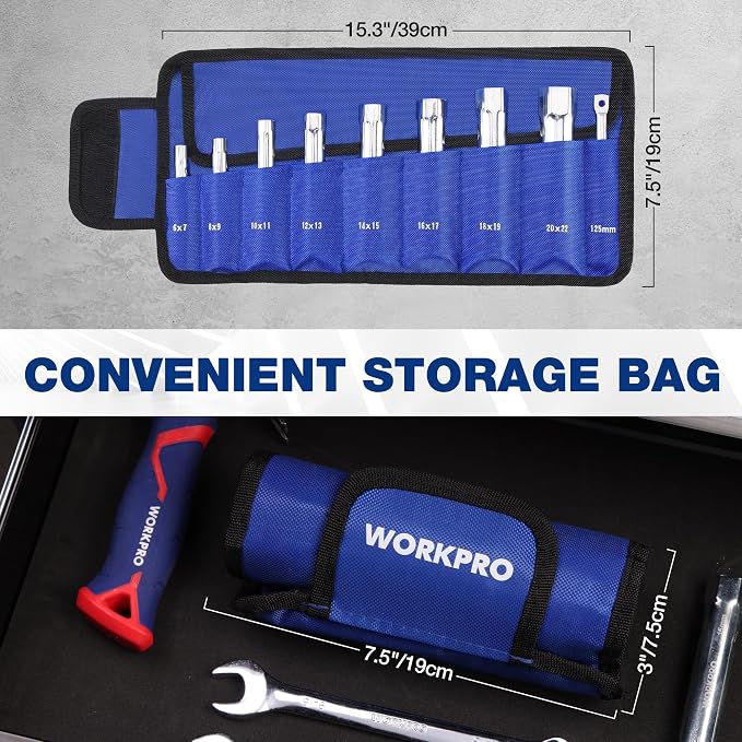 WORKPRO 9-Piece Shower Valve Socket Wrench Set - Image 5