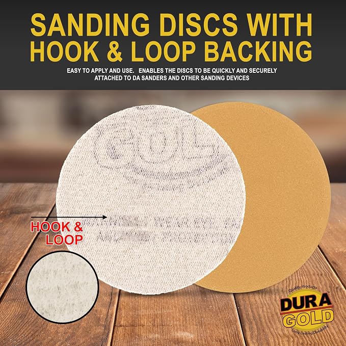 Dura-Gold Premium 3" Gold Hook & Loop Sanding Discs - Image 3