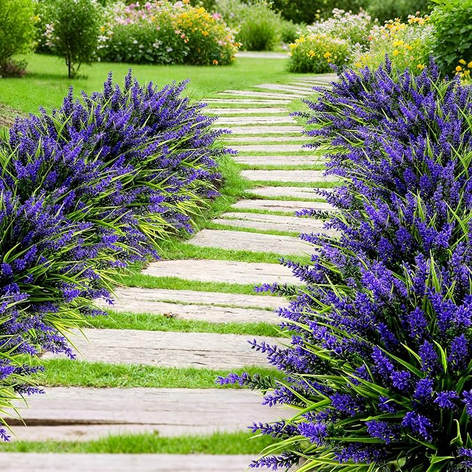 48 Bundles Artificial Lavender Flowers Outdoor UV Resistant, Realistic Plastic - Image 7