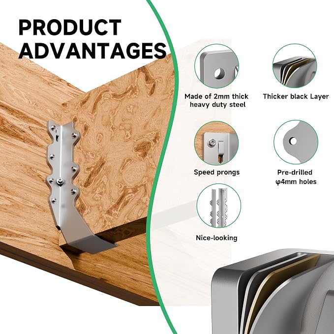 Heavy Duty 2X8 Joist Hanger 14 Gauge LU28 Galvanizing Face Mount Joist Hangers - Image 2