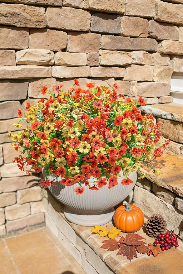 Artificial Fall Flowers Faux Mums - Image 4