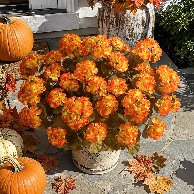Fake Geraniums Artificial Flowers - Image 2