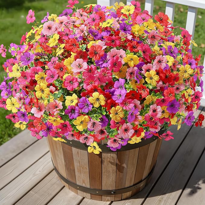Alupssuc 24 Bundles Artificial Daisy Flowers UV Resistant by Alupssuc