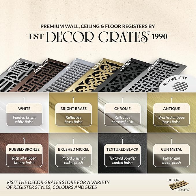Decor Grates Metal Oriental Decorative Air Vent Cover 6x10 Floor Register – - Image 5