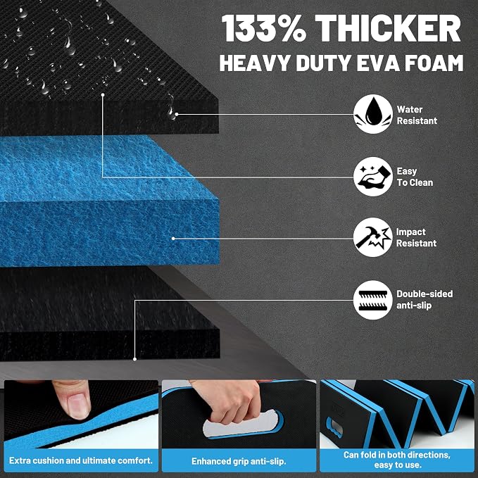 Foldable Mechanic Mat Kneeling Pad, 0.9" Extra Thick EVA Foam - Image 3