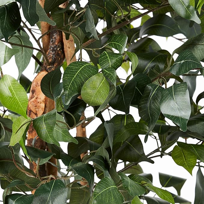 Nearly Natural 6ft Triple Trunk Artificial Ficus Tree - Image 8