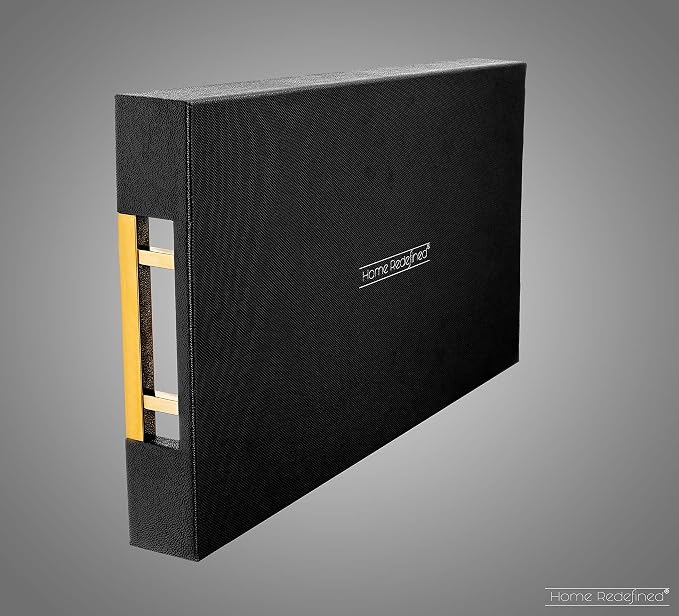 Modern Elegant 17.5"x12" Rectangle Black Glossy Shagreen Faux Leather - Image 5