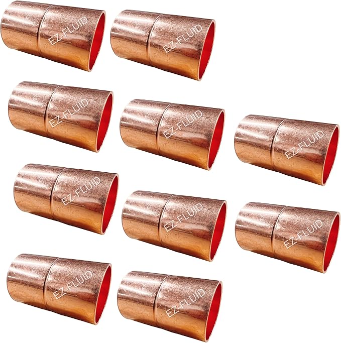 EZ-FLUID Plumbing 1" C X C LF Copper Coupling - Image 2