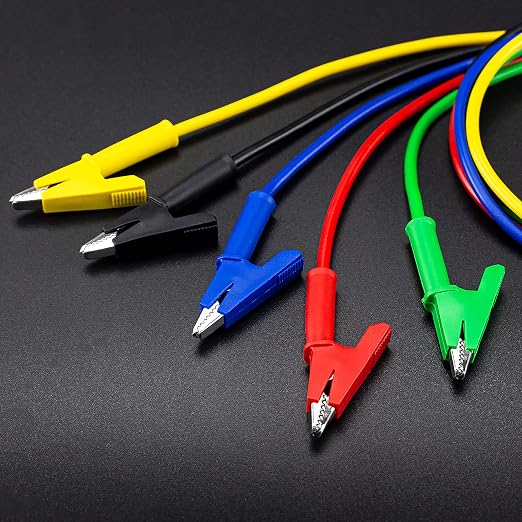 KAIWEETS 5PCS Alligator Clips Electrical Test Leads Set, 15A Jumper Wires Heavy - Image 6