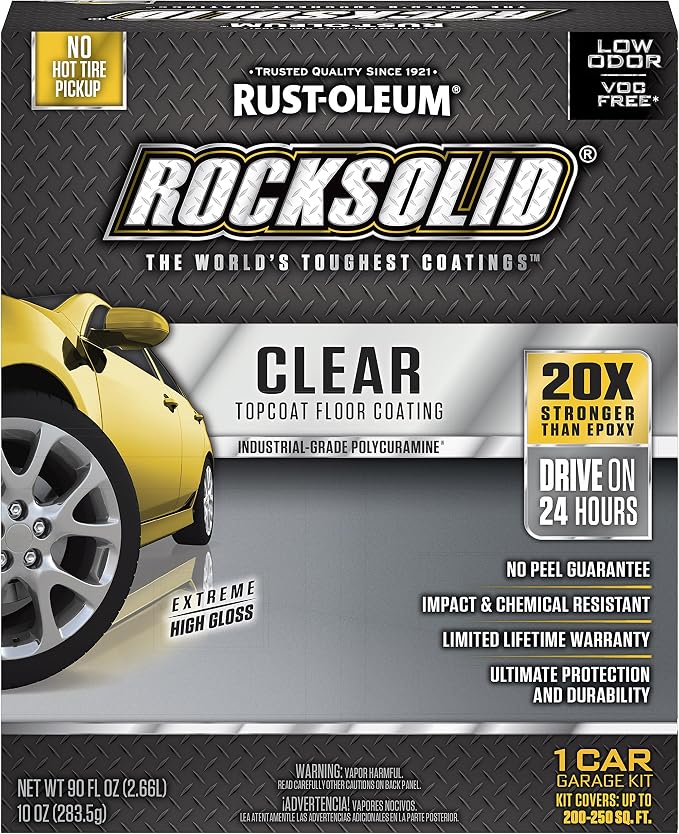 Rust-Oleum RockSolid Polycuramine High Gloss Clear Top Coat | Chemical Resistant by Rust-Oleum