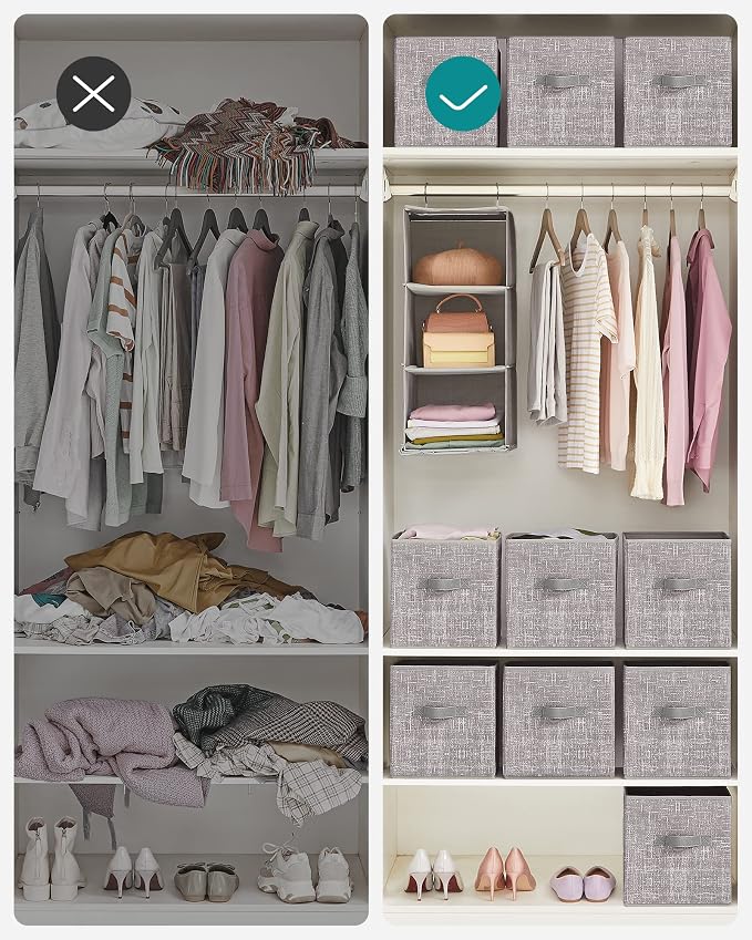 SONGMICS Storage Cubes, 11-Inch Foldable Closet Organizers | Non-Woven Fabric - Image 7