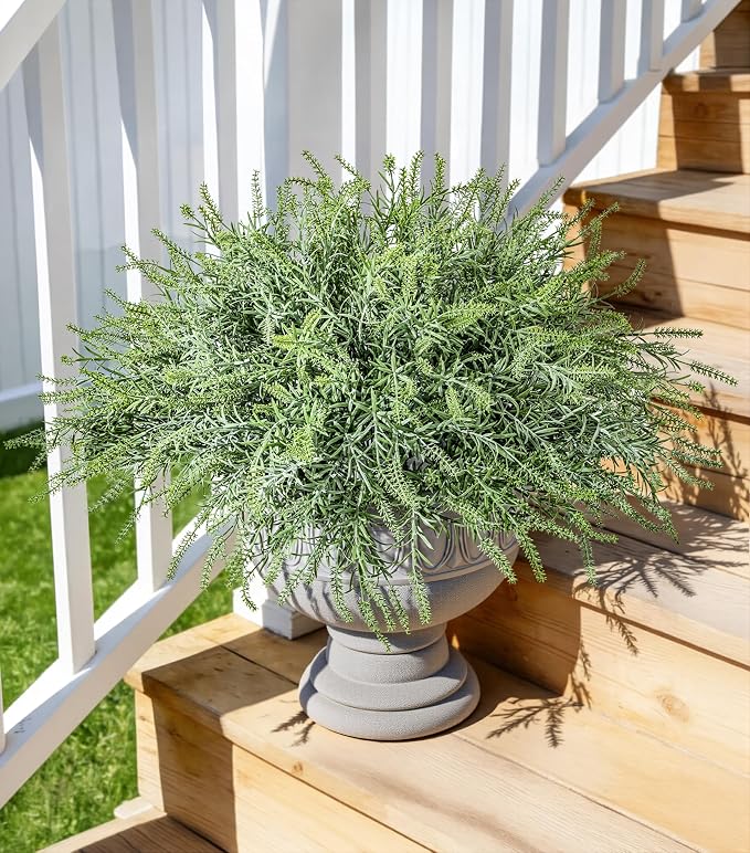 Artificial Faux Outdoor Plants for Spring Summer Decoration, 10 Bundles Fake - Image 2