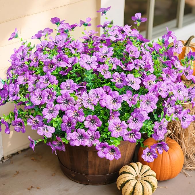 florisso Artificial Flowers for Outdoors Daisy 12 Bundles for Home | Faux - Image 7