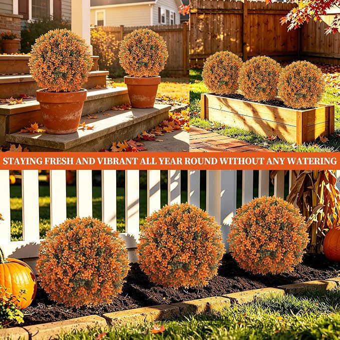 Grooy Artificial Boxwood Topiary Ball Trees - Image 7