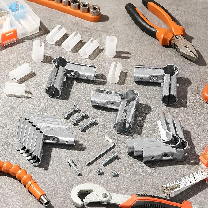 20 Set 90 Degree Pipe Connector Clamps Pipe Connector Tee Clamp Fittings Bulk - Image 5