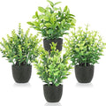 Der Rose 4 Pack Mini Faux Plants Fake Plants by DerRose