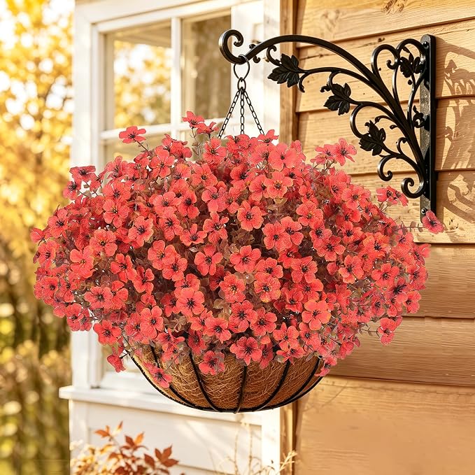 Artificial Faux Mums Flowers Plants - Image 7