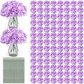 Auihiay 204Pcs Purple Hydrangea Artificial Flowers Bulk | Silk Artificial by Auihiay