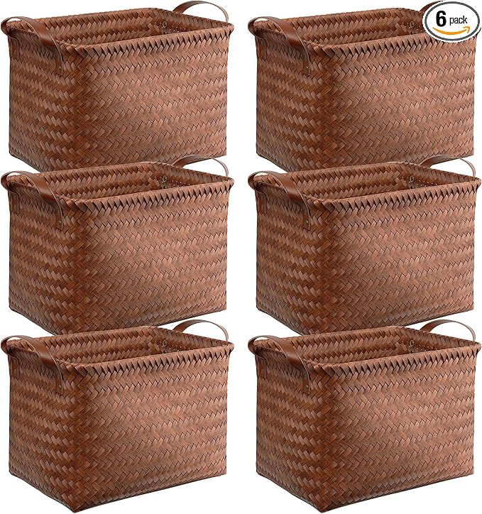 BROWNLILY Handwoven Clothes Basket Laundry Hampers Large Wicker Storage Baskets by BROWNLILY