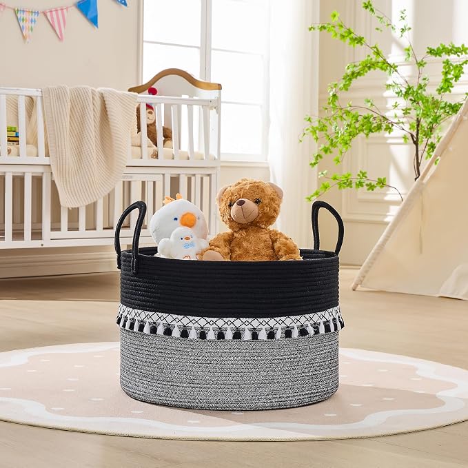 KAKAMAY Large Blanket Basket - Image 4