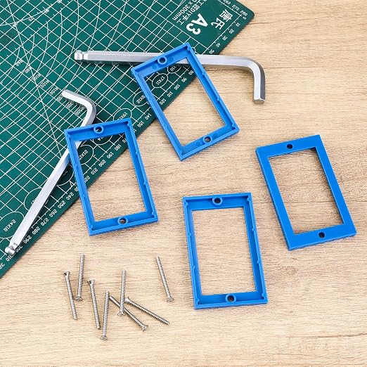 4PCS 1/4" Single Gang Box Extender, Outlet Box Extender, 8 Screws | Sturdy Blue - Image 7