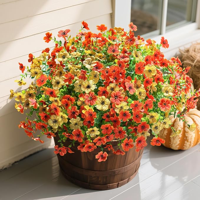 florisso Artificial Fall Flowers Fake Mums - Image 9