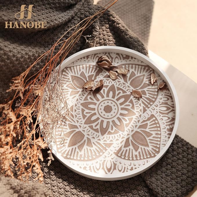 Hanobe Round Boho Decorative Tray - Image 3